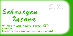 sebestyen katona business card